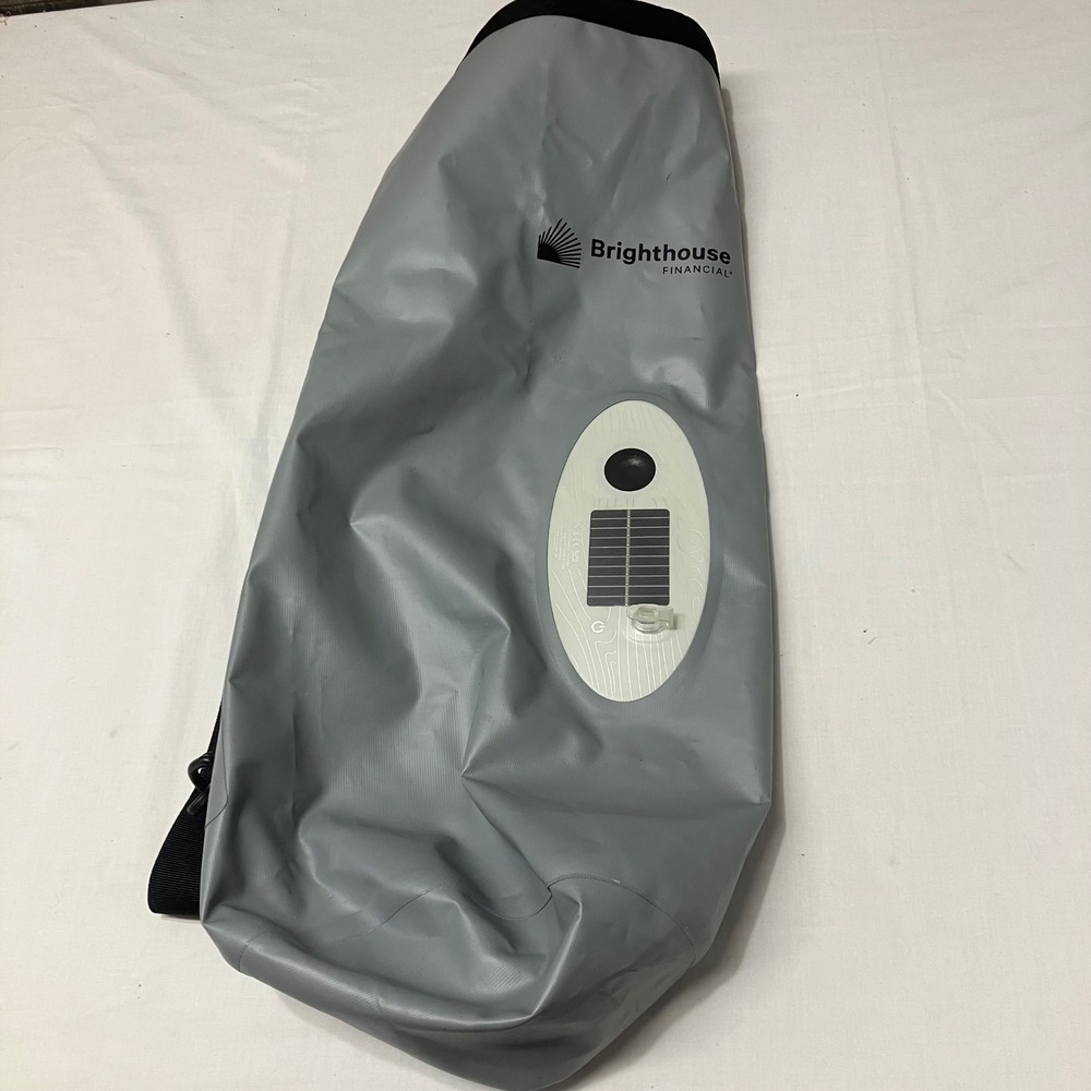 Brighthouse Financial Solar Powered Bluetooth Speaker Waterproof Dry Bag Grey